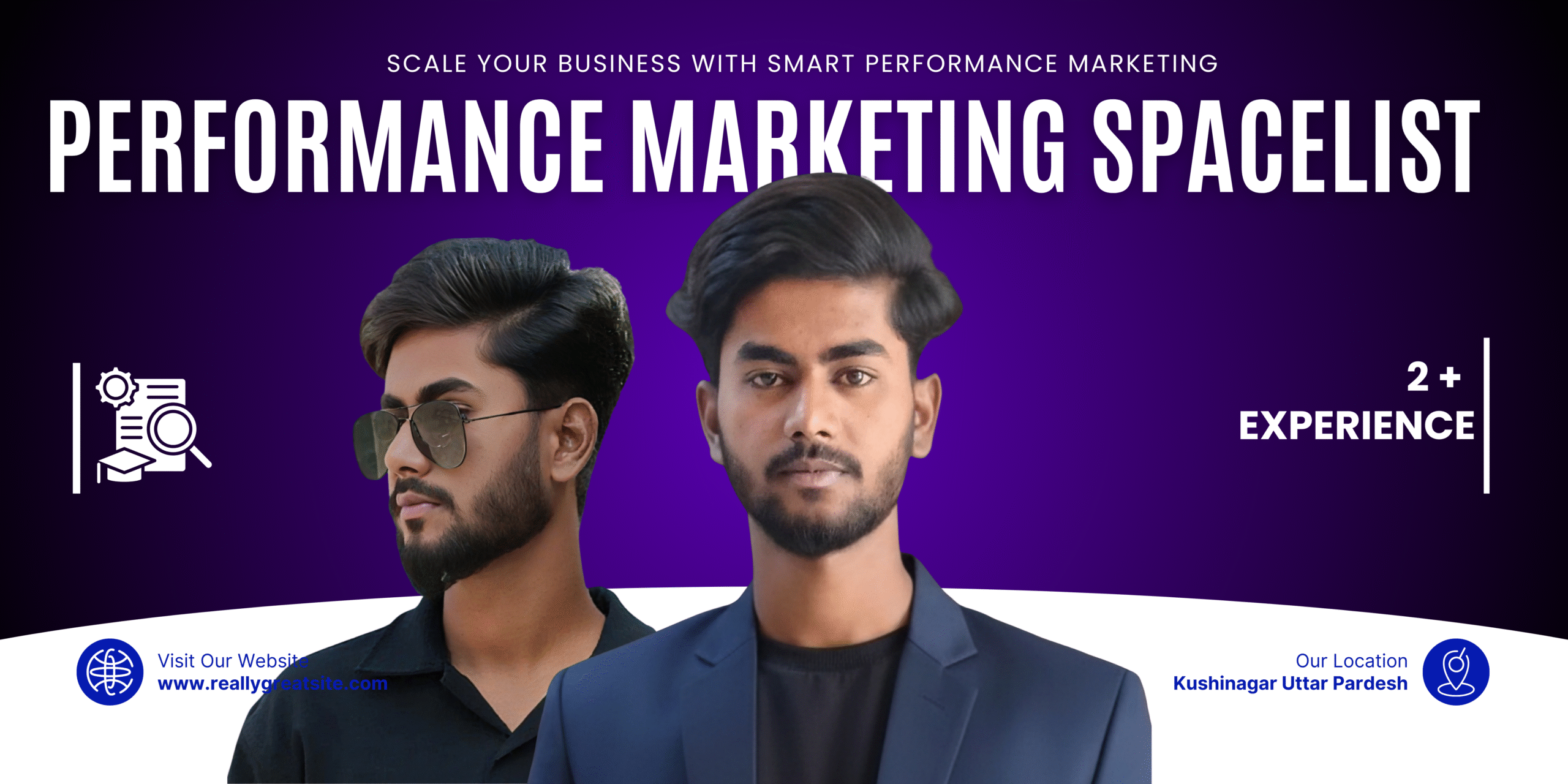 Blue and White Modern Auto Tires Service Banner